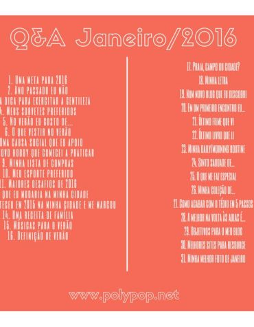 Desafio Q&A PolyPop – Janeiro