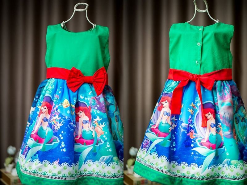 Vestidos infantis inspirados nas Princesas Disney
