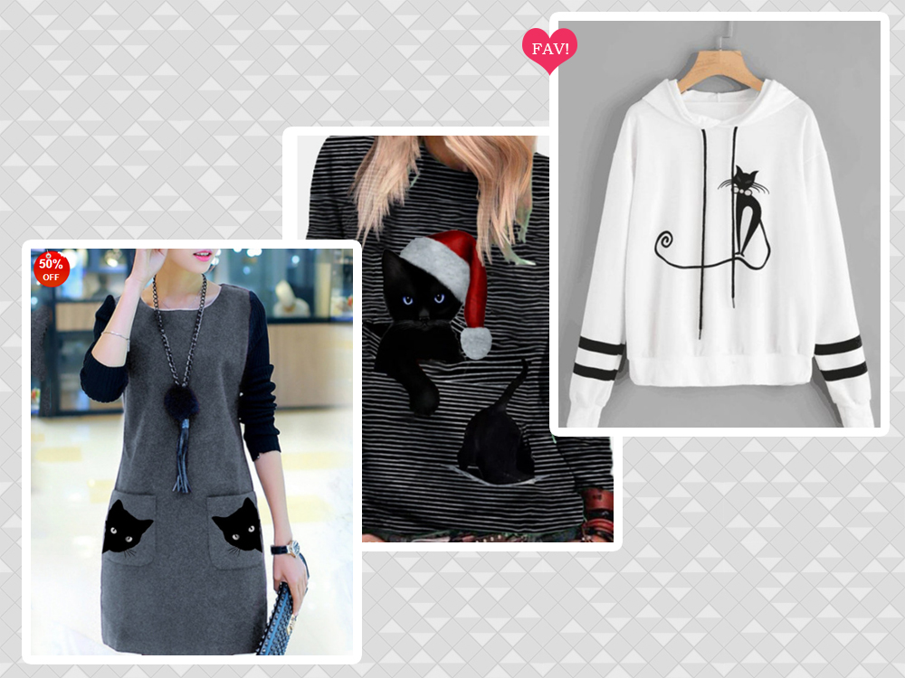 Roupas de gatinho preto da Berrylook