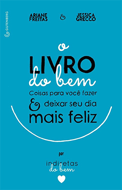 Capa do Livro do Bem, em cor azul com título nas cores preto e branco